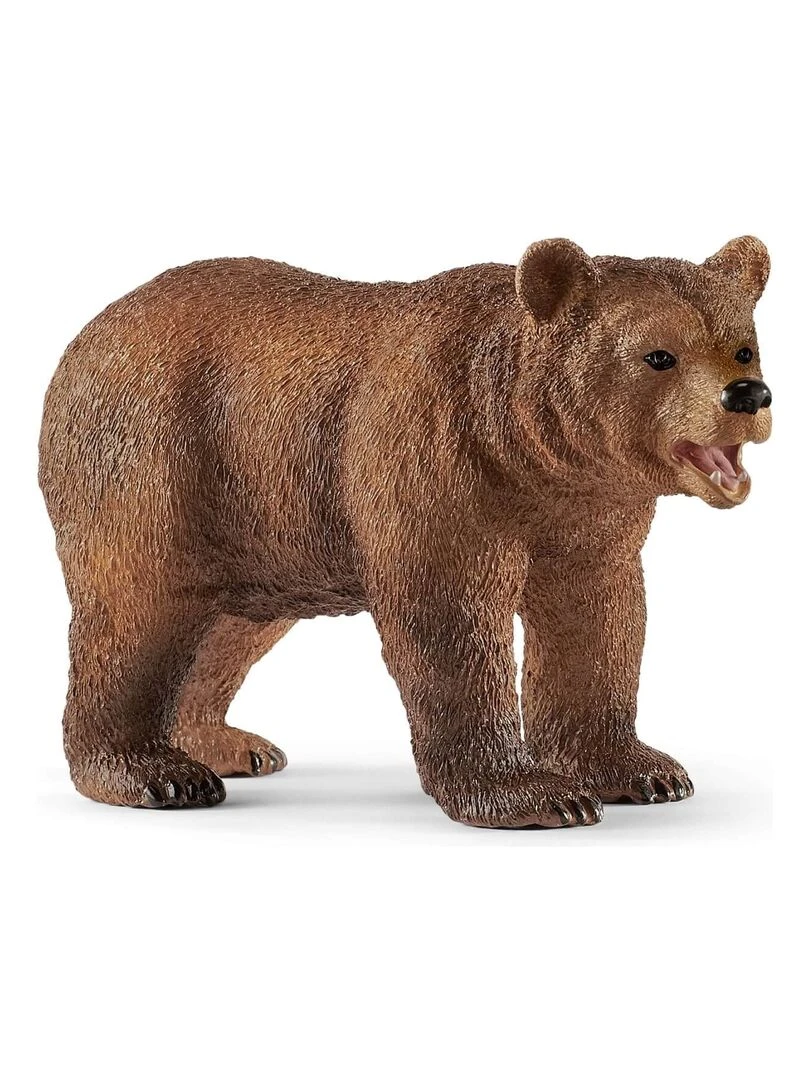 Figurines maman grizzly avec ourson   N/A