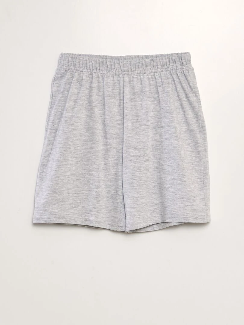 Pyjama court  t shirt + short   2 pièces   Vert