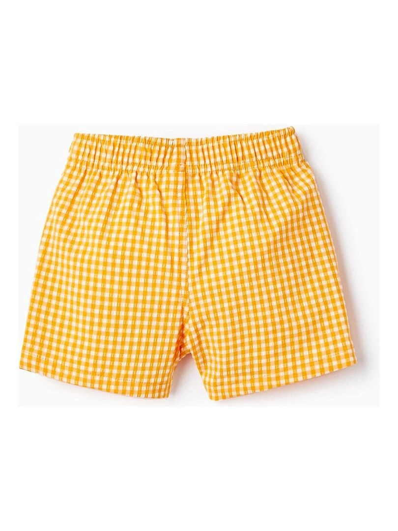 Short de Bain à Carreaux Vichy pour Bébé Garçon MATISSE Jaune