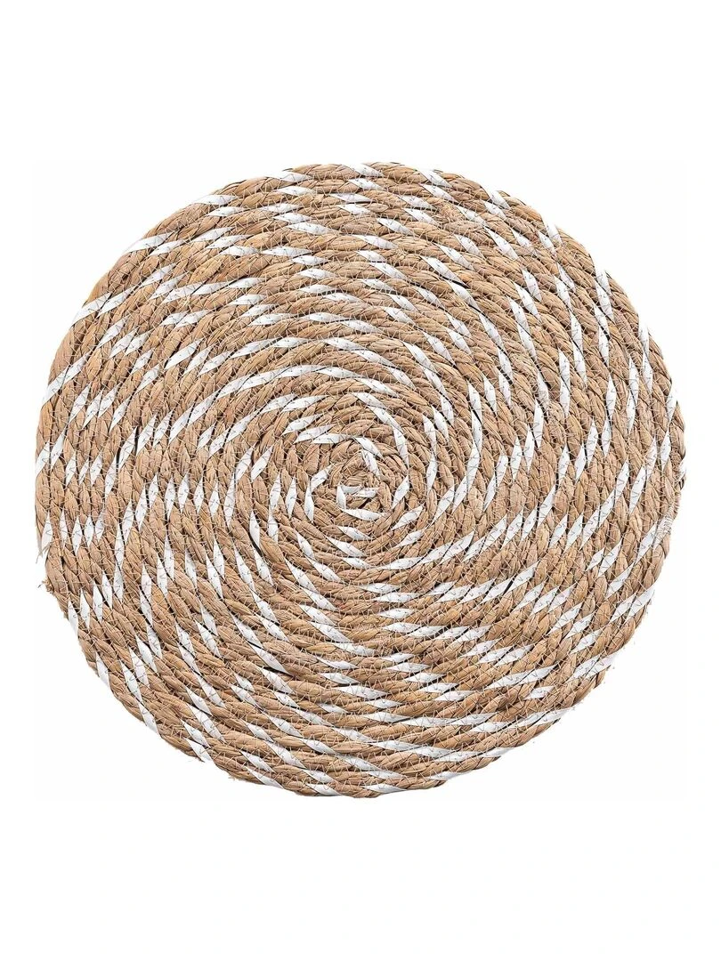 Set de table paille rond Nala Blanc