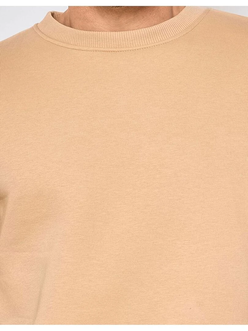 Pull Col Rond Kebello   Beige