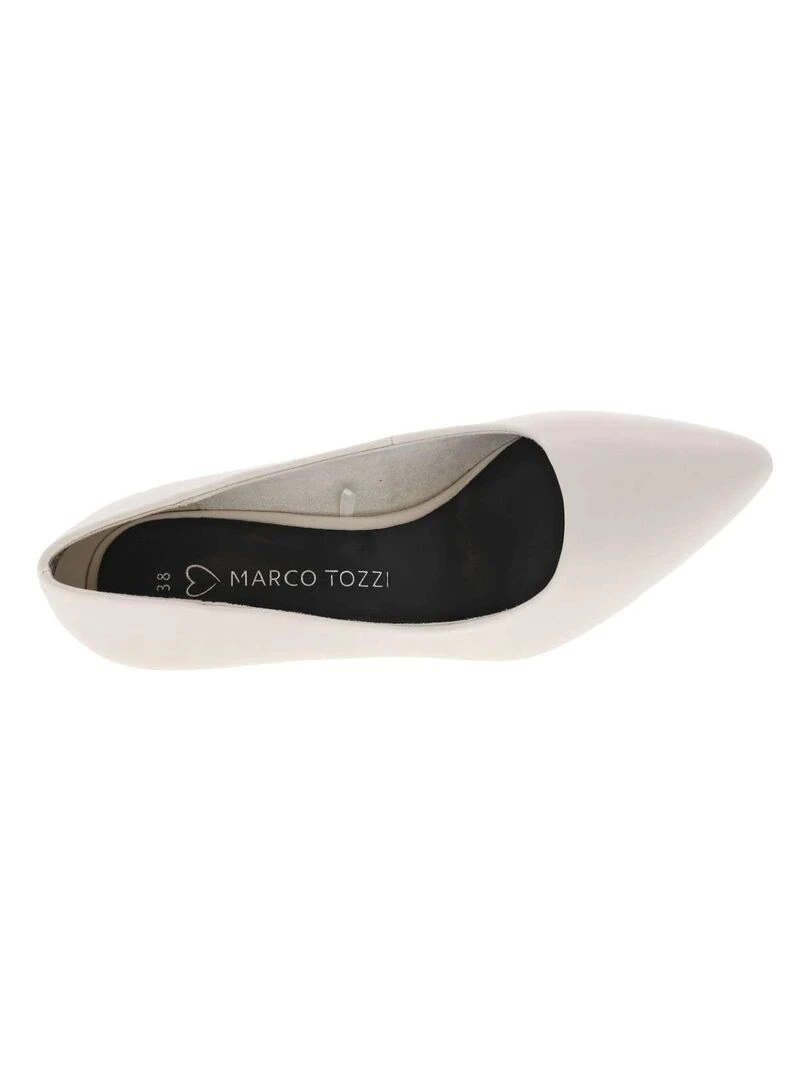 MARCO TOZZI   Escarpins talon décroché moyen   Blanc cassé