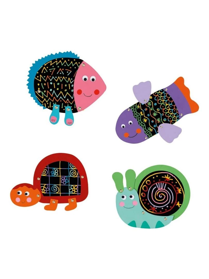 Cartes à gratter  : Gratte les animaux rigolos   N/A