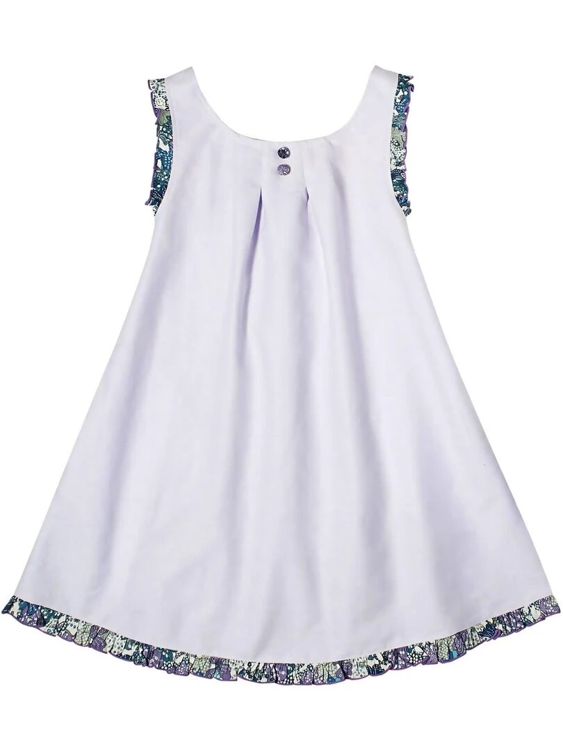 Robe Cérémonie Lilas Fleurie Bleu Fille   ANAIS   La Faute à Voltaire   Mauve