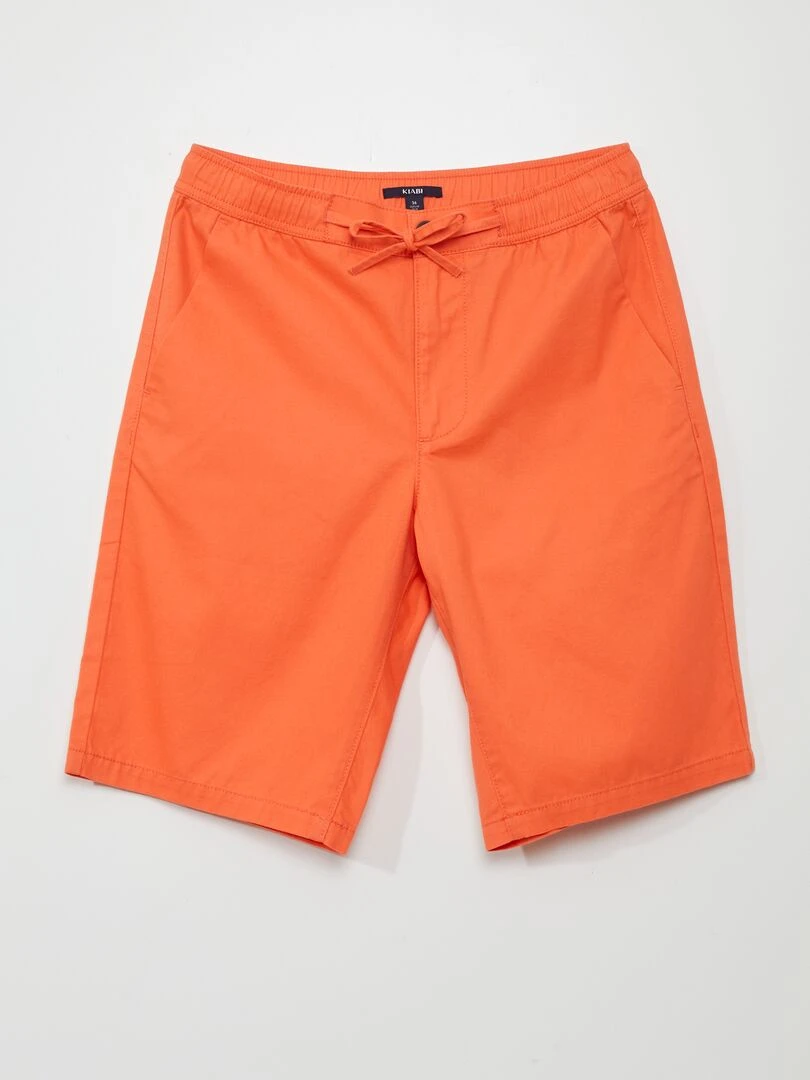 Short en coton Corail