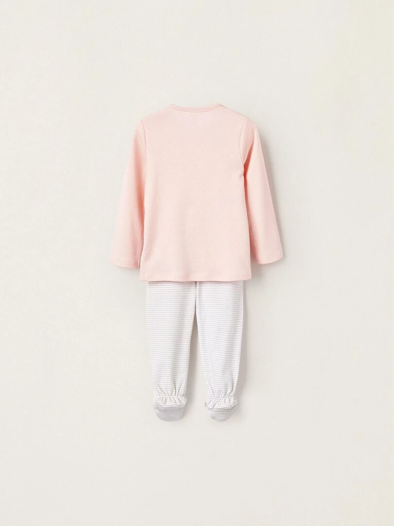 Bavoir + T shirt + Pantalon pour Bébé Fille 'I Love You' LITTLE LOVE NOTES Rose