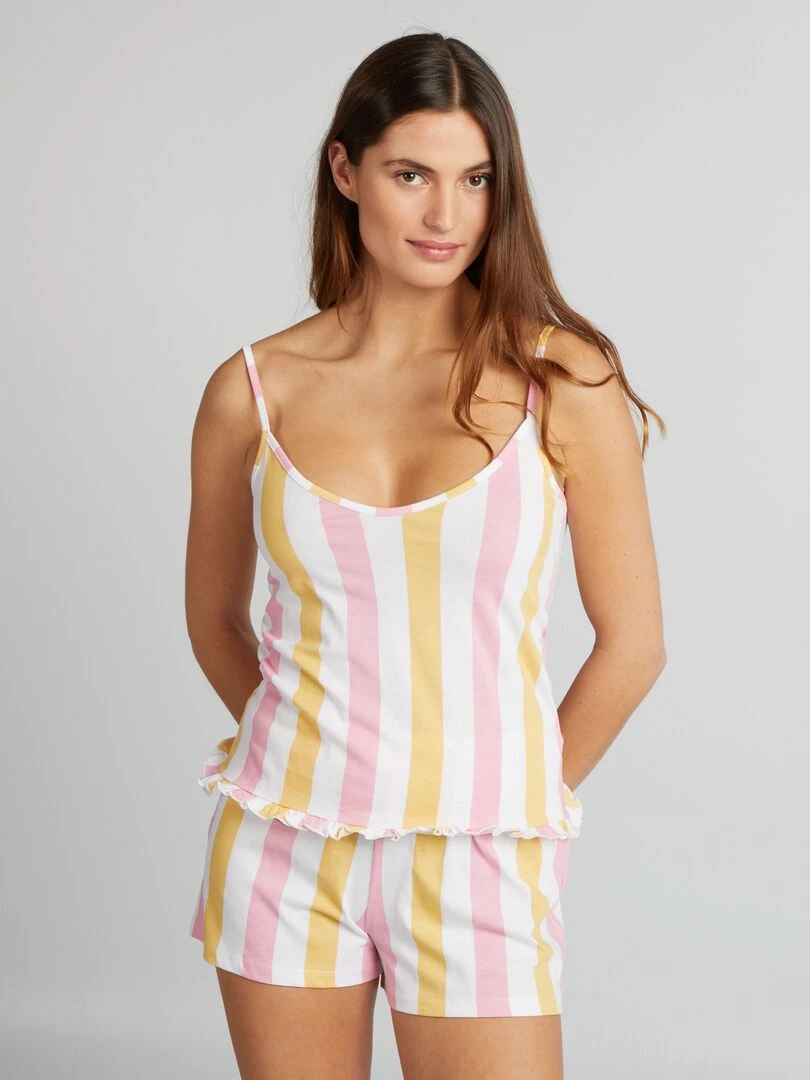 Ensemble pyjama court Jaune