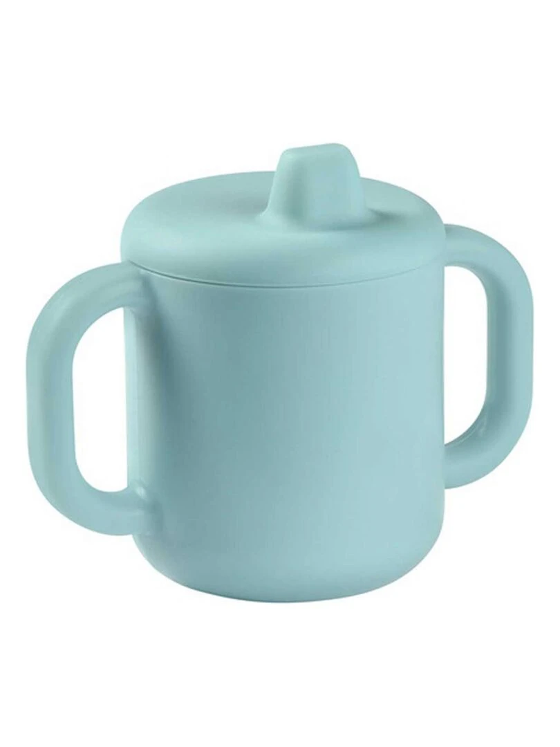 Tasse d'apprentissage silicone blue Bleu