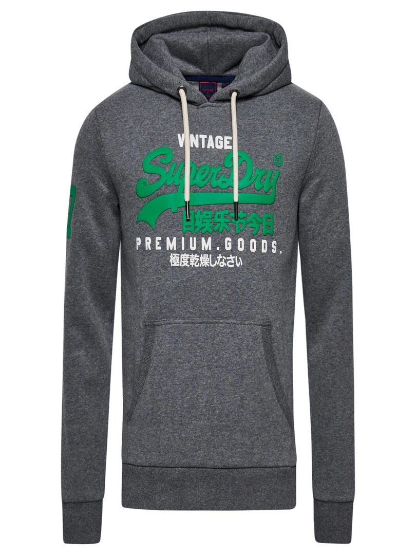 Sweat À Capuche Superdry Vintage Logo Emb Zip Track Gris
