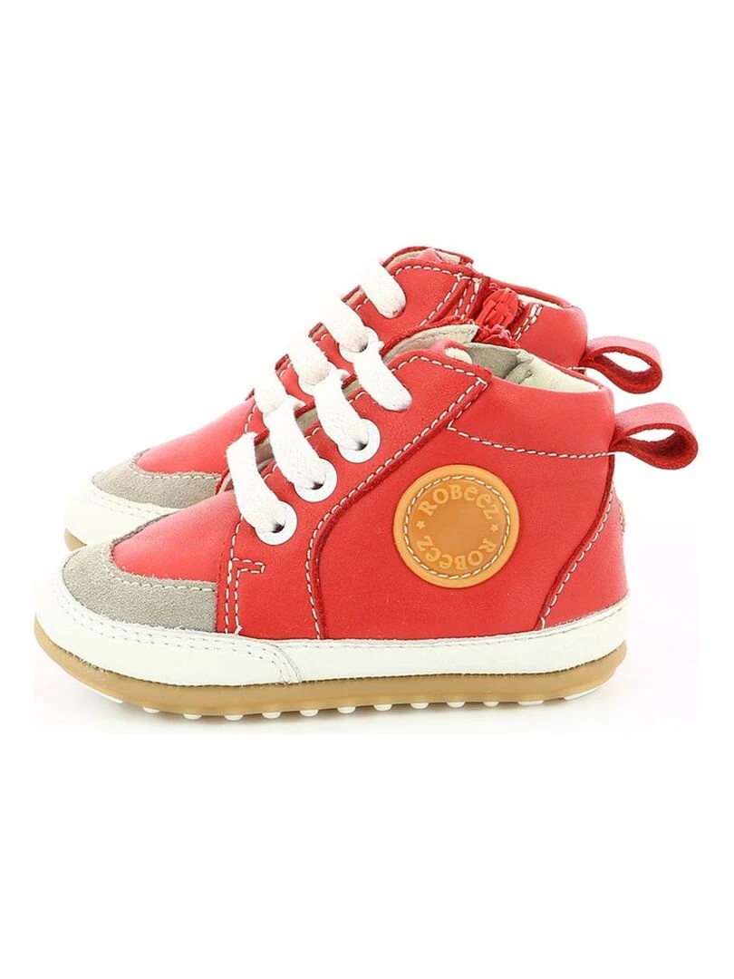 Sneakers hautes Cuir Migo   Rouge