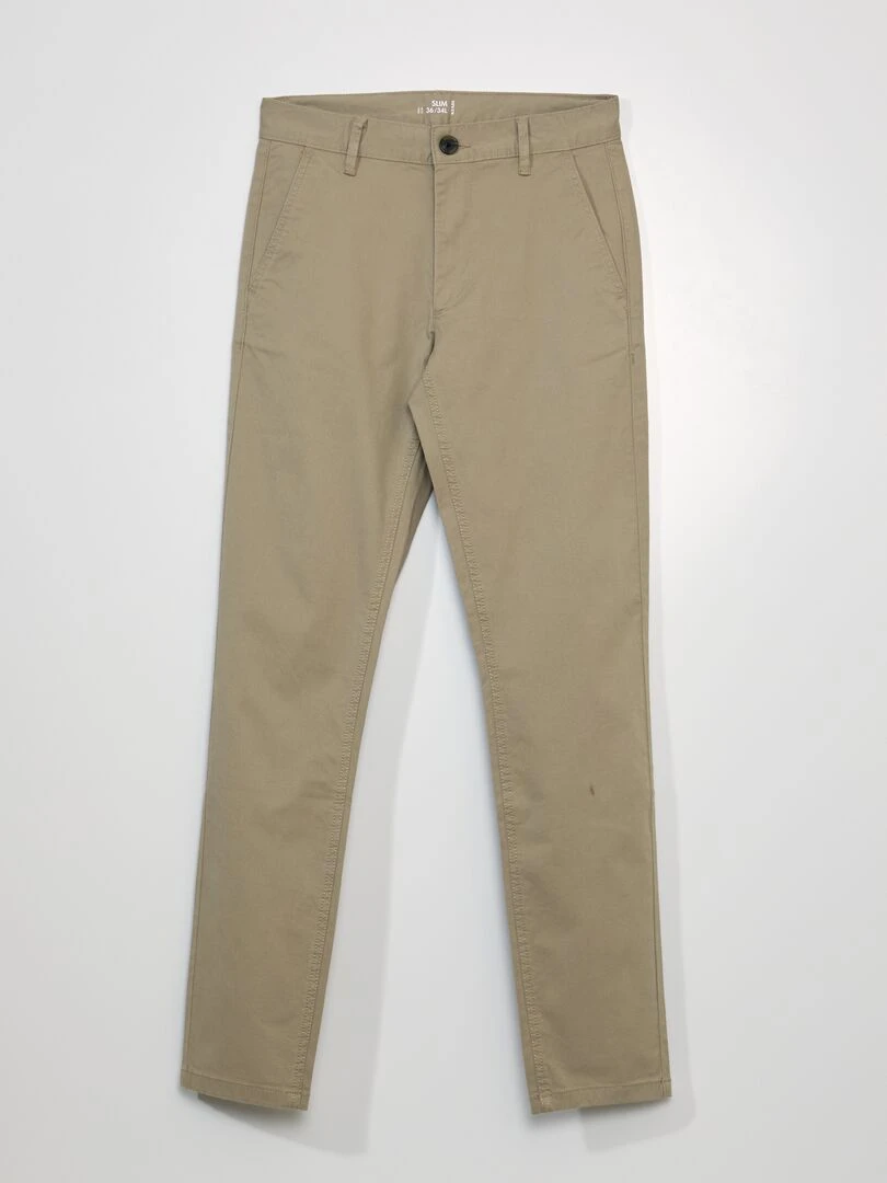 Chino slim L34 Beige