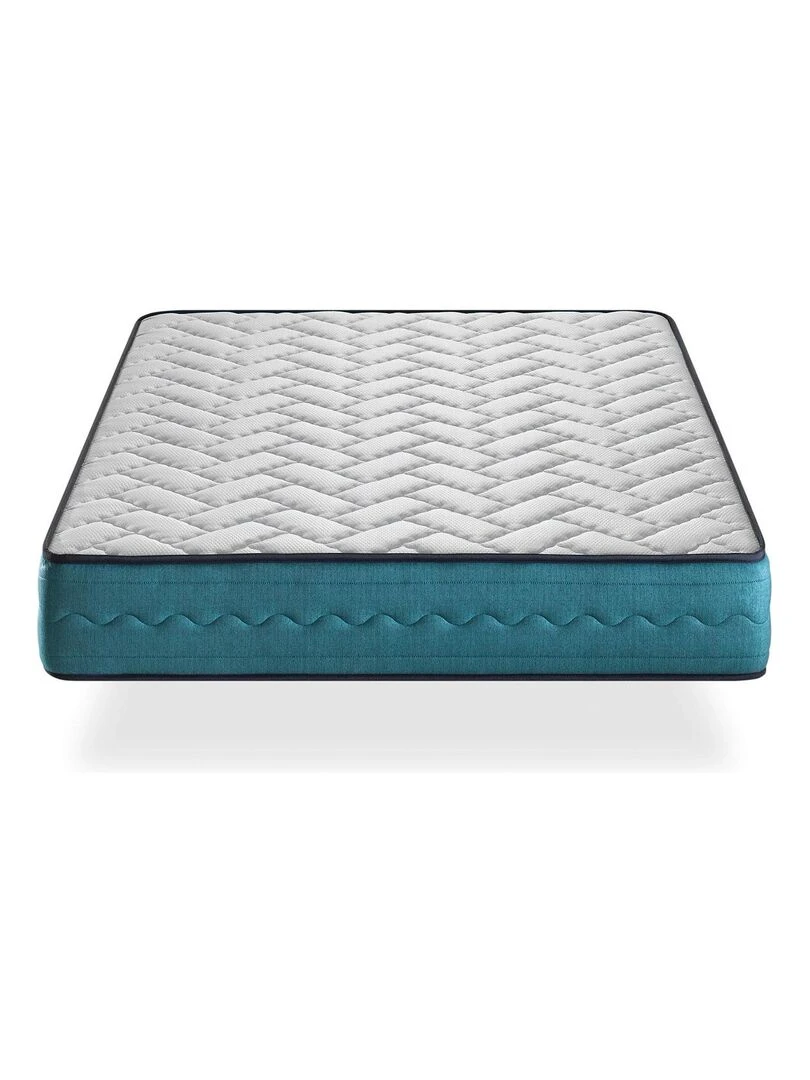 Matelas DEO Epaisseur 22 CM LIT ENFANT Moussee a memoire Bleu turquoise