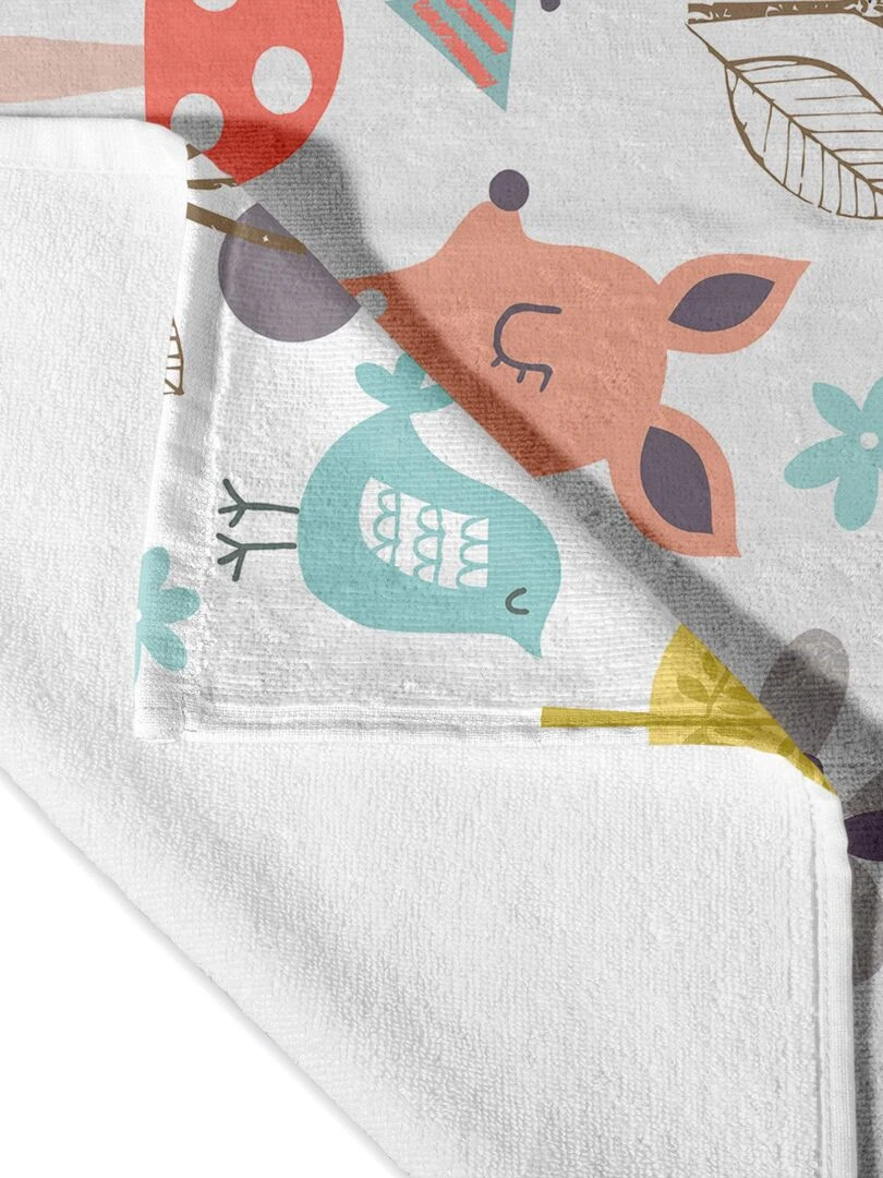 Serviette Woodland "Happyfriday" Blanc
