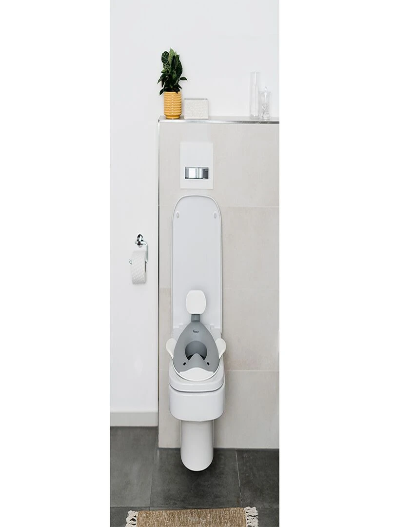 Réducteur de toilette baleine pour enfants Gris foncé