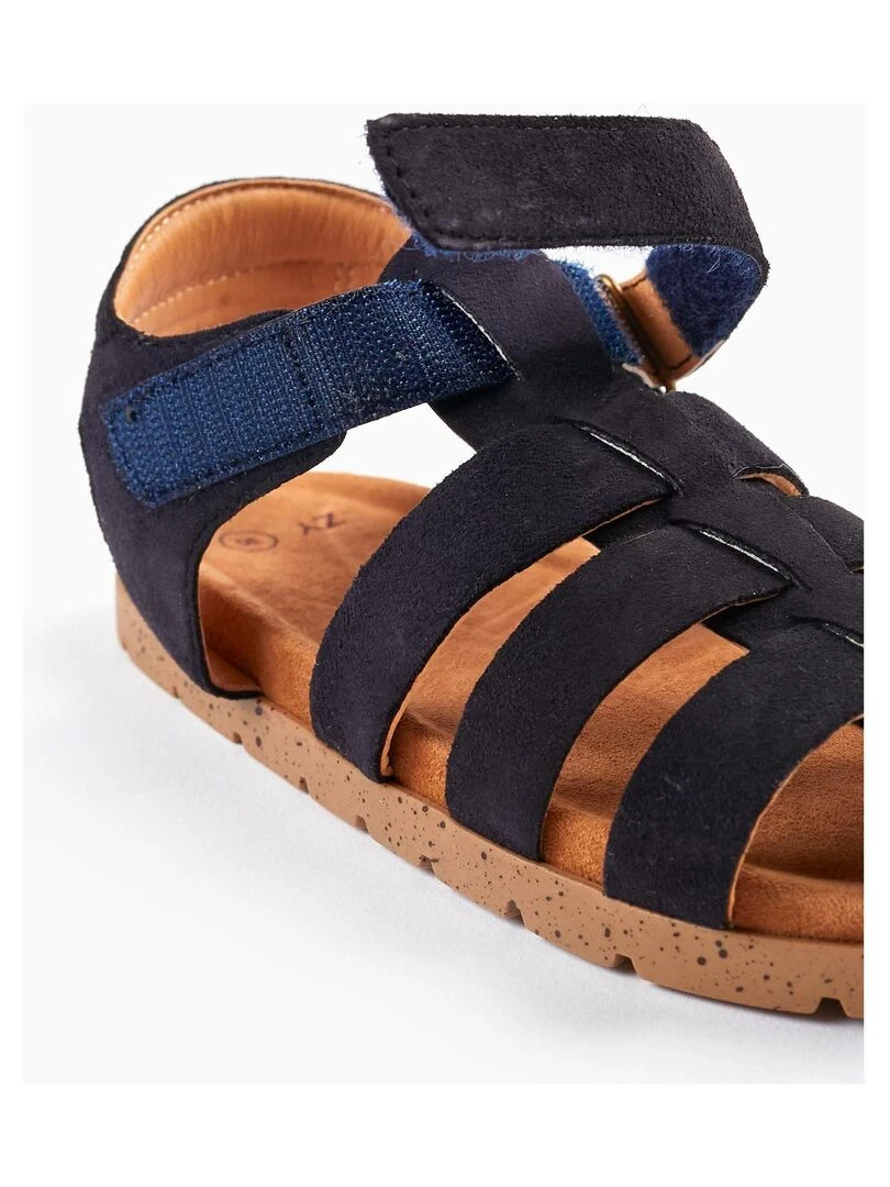 Sandales à lanières en cuir pour garçon  ATLANTIC COMPANY   Bleu foncé