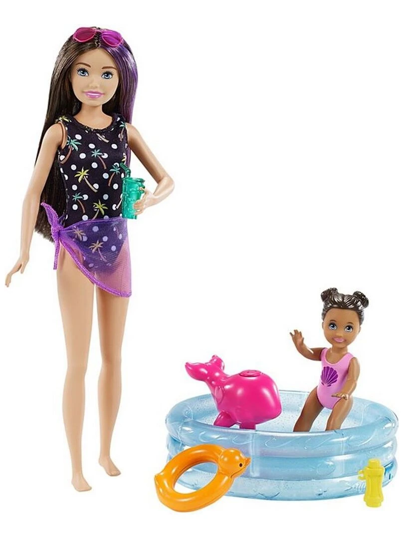 Coffret poupée barbie babysitter piscine N/A