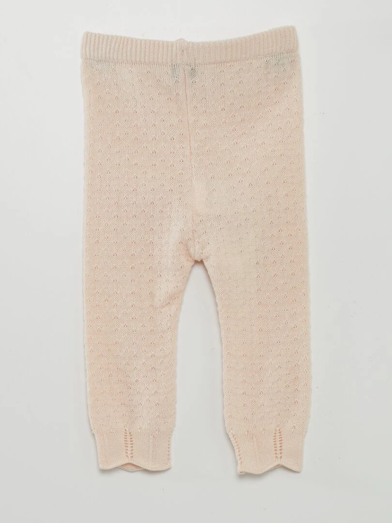 Ensemble legging en tricot + chaussettes Rose clair