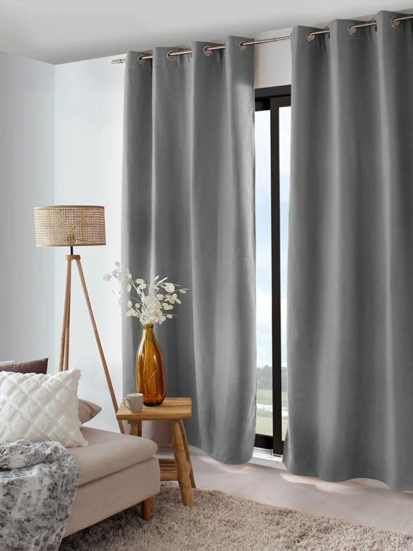 Rideau occultant thermique 140x240 Nordica gris Gris