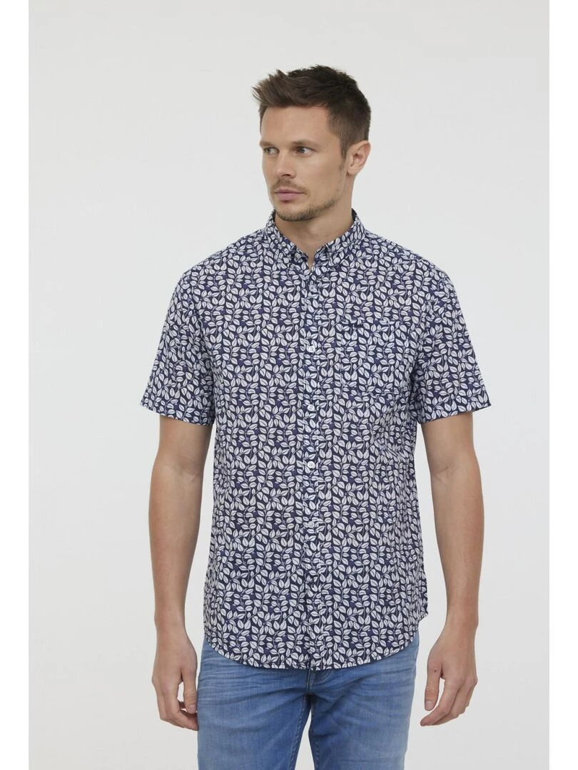 Lee Cooper   Chemise manches longues coton regular DERTY   Bleu foncé