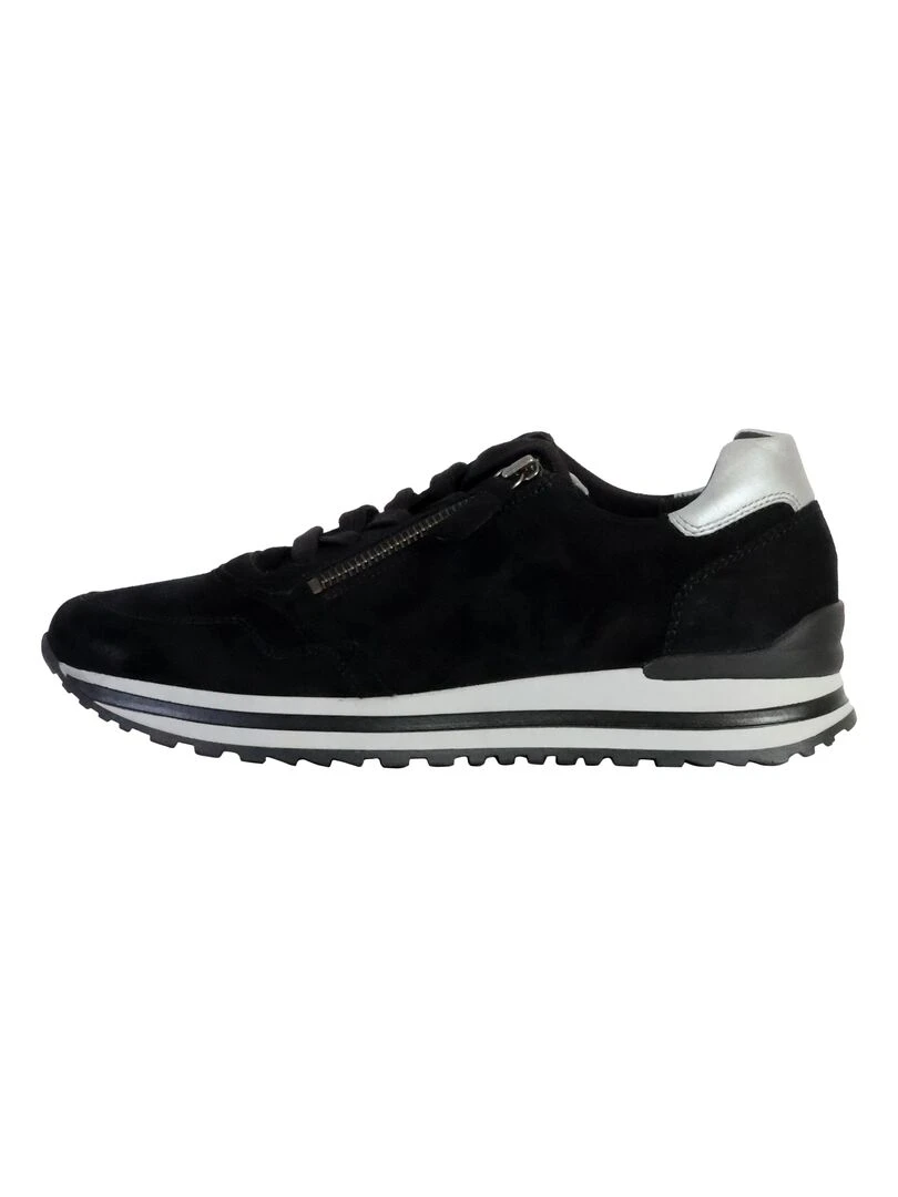 Basket Basse Cuir Gabor Perlato Gris