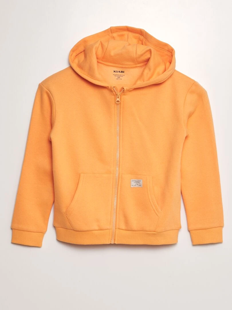 Sweat zippé à capuche Orange