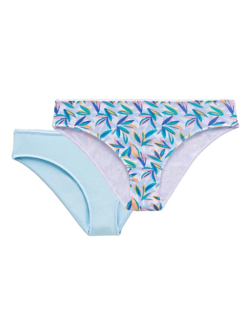 Lot de 2 slips en coton CLEM Morgan Junior Bleu