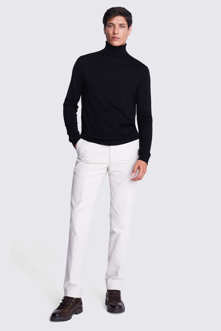 Winter White Merino Roll-Neck Jumper   Buy Online at Moss