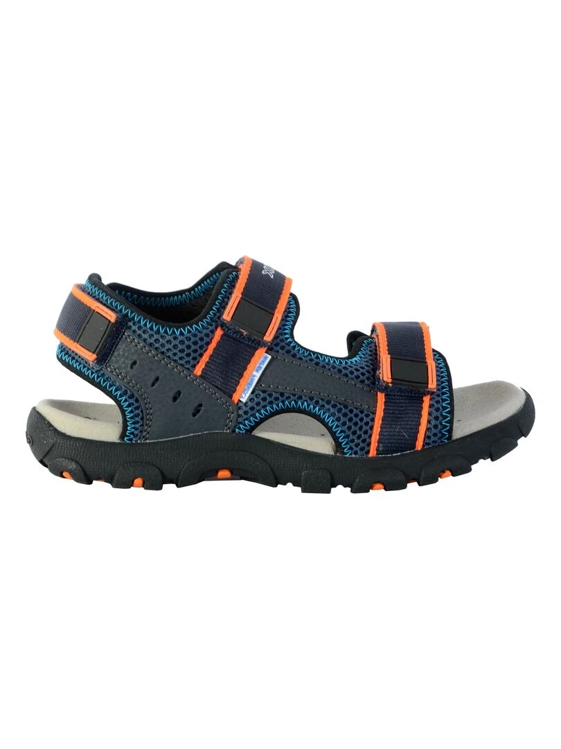 Sandales Enfant Geox Cuir Strada Bleu