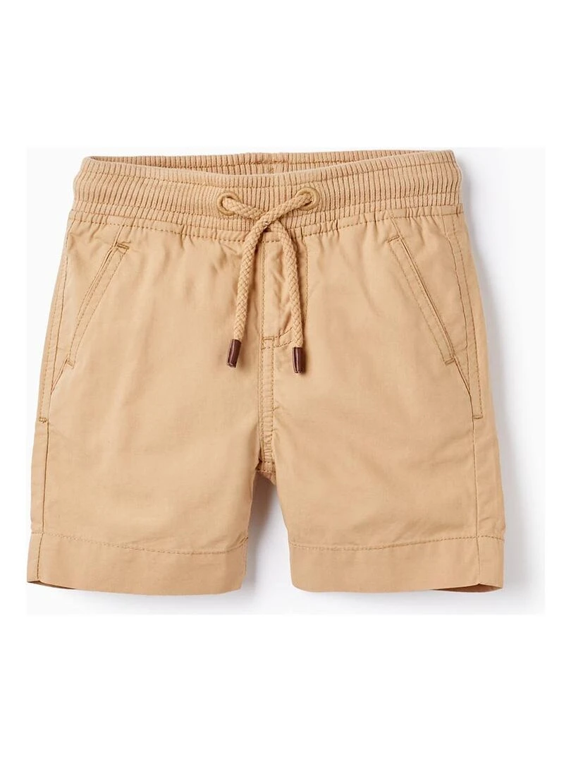 Short en coton pour Bébé Garçon Beige
