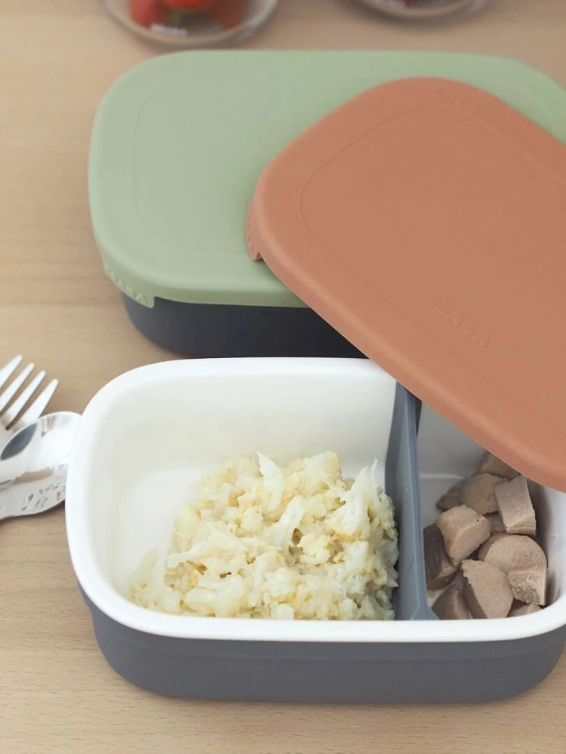 Boîte repas en céramique mineral/terracotta Orange