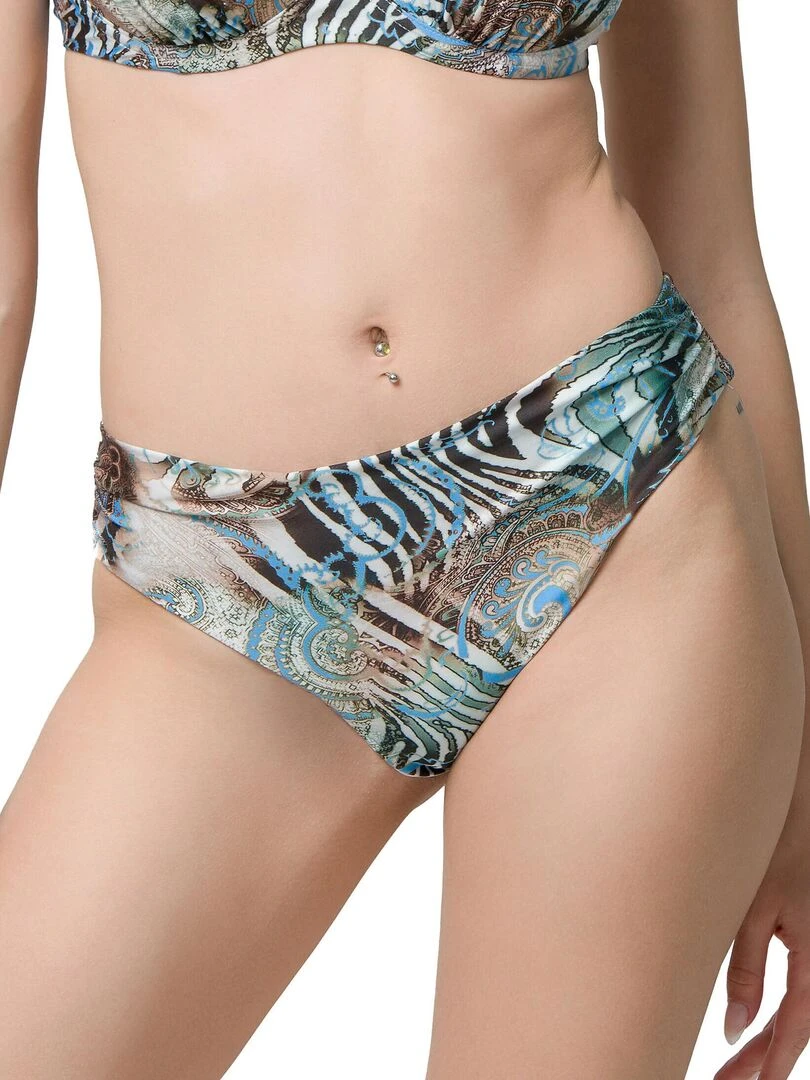 Bas maillot slip de bain froncé 5 cm Casablanca Multicolore