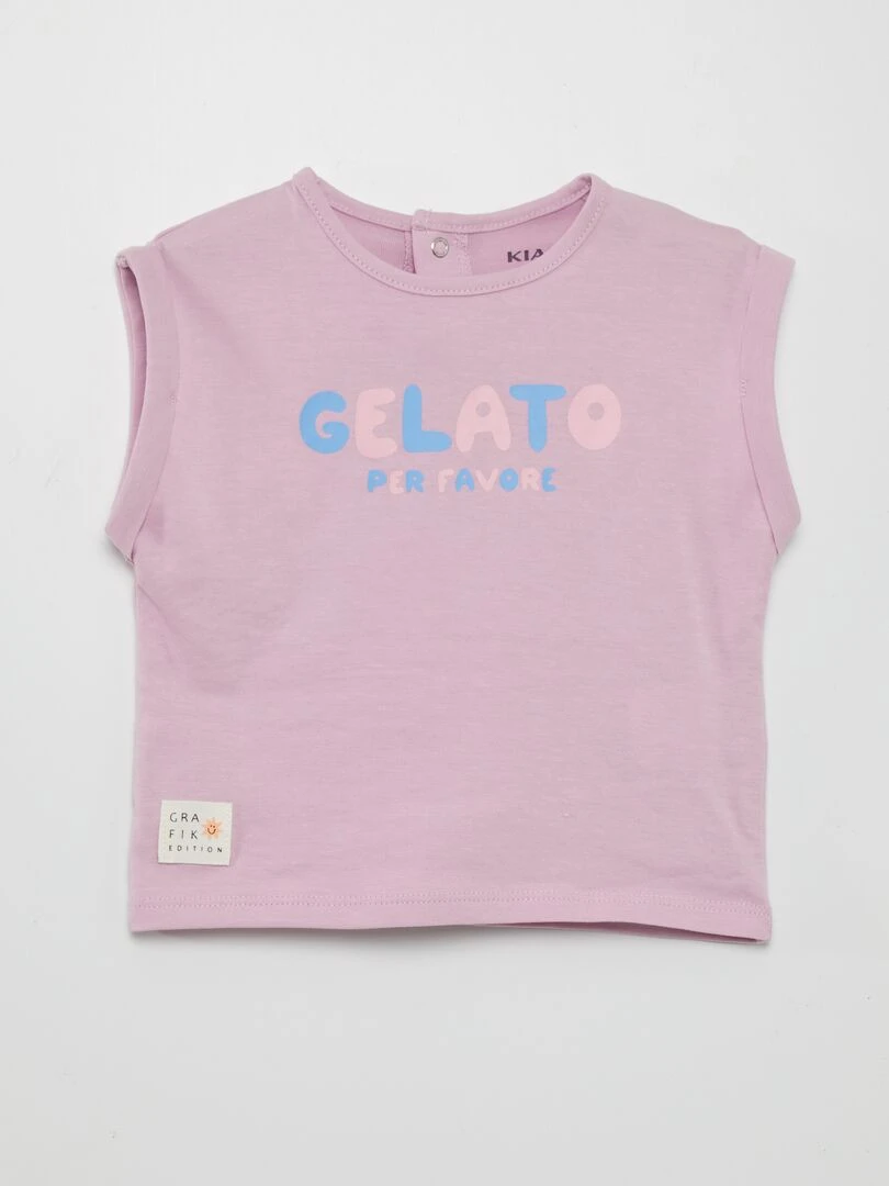 T shirt imprimé Grafik Edition Lilas