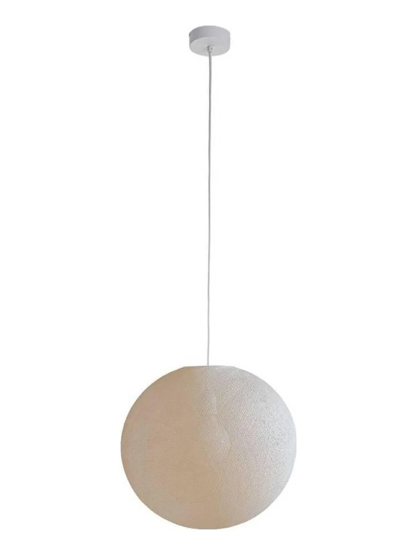 Suspension simple globe 38 cm Ecru