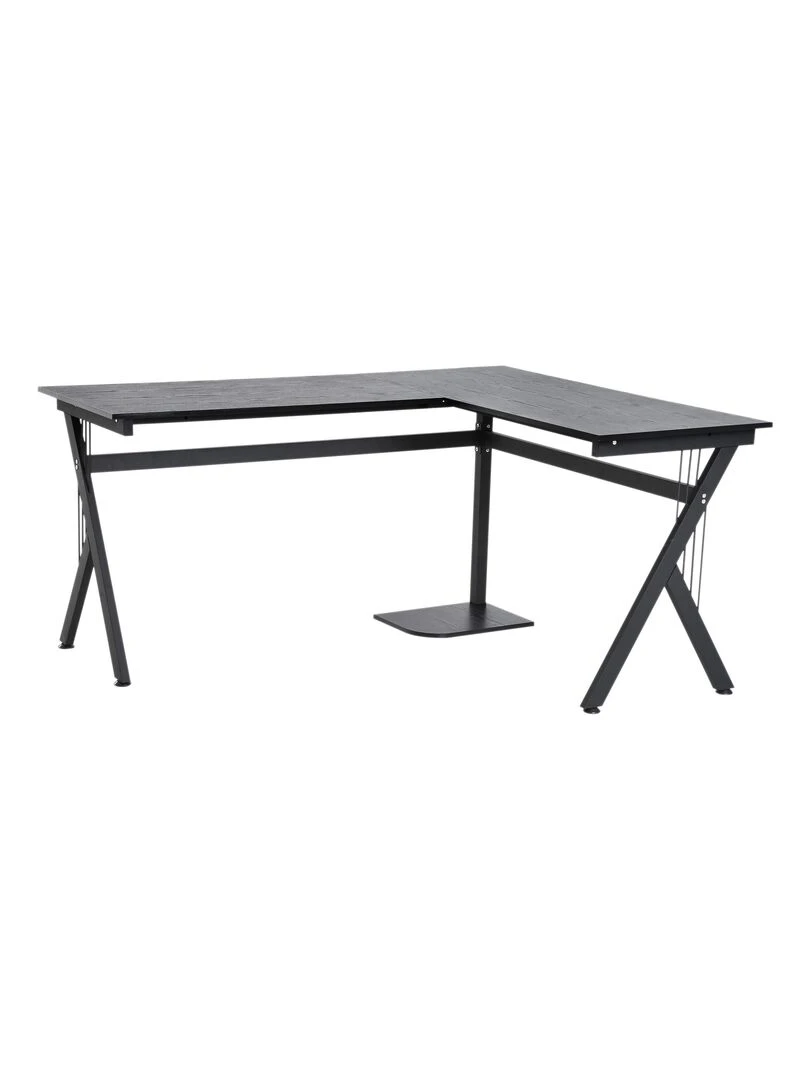 Bureau d'angle informatique 155L x 130l x 76H cm noir Noir