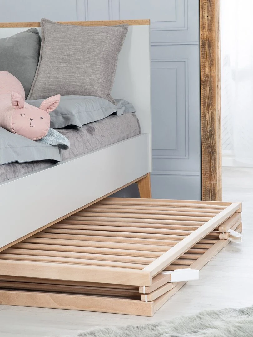 ROBA Lit pliable "Fold Up" 60x120 Réglable en hauteur Bois naturel Marron clair