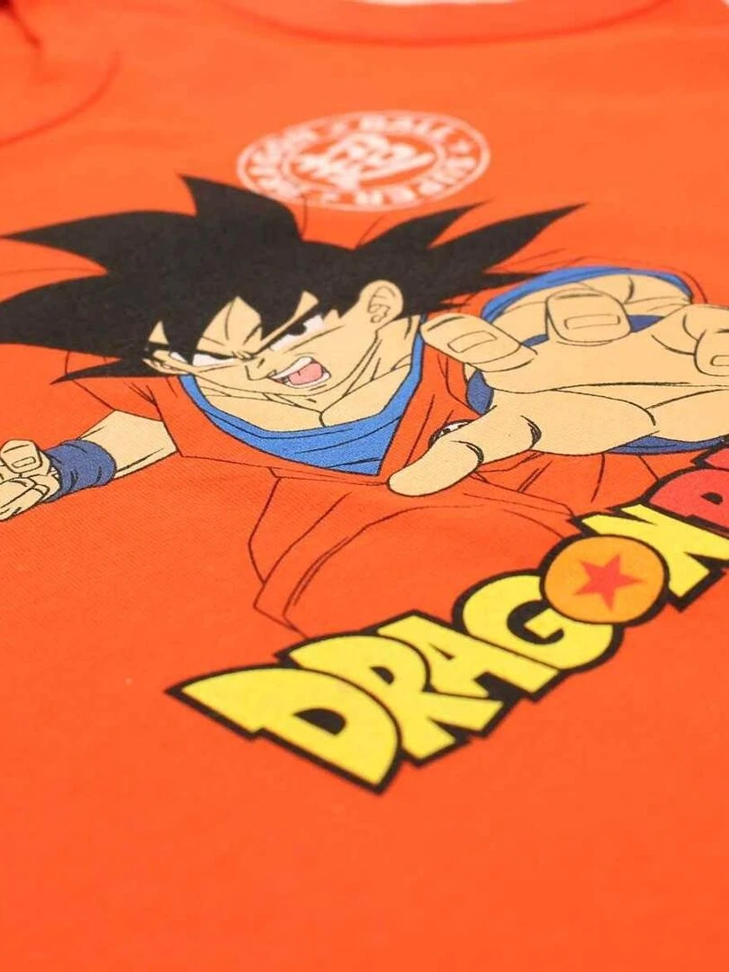 Dragon Ball Z   T shirt garçon imprimé Dragon Ball en coton   Orange
