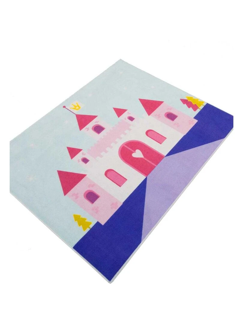 Tapis enfant LITTLE PRINCESS CASTLE MD Rose 95x125 Fait en Europe en nylon   Rose
