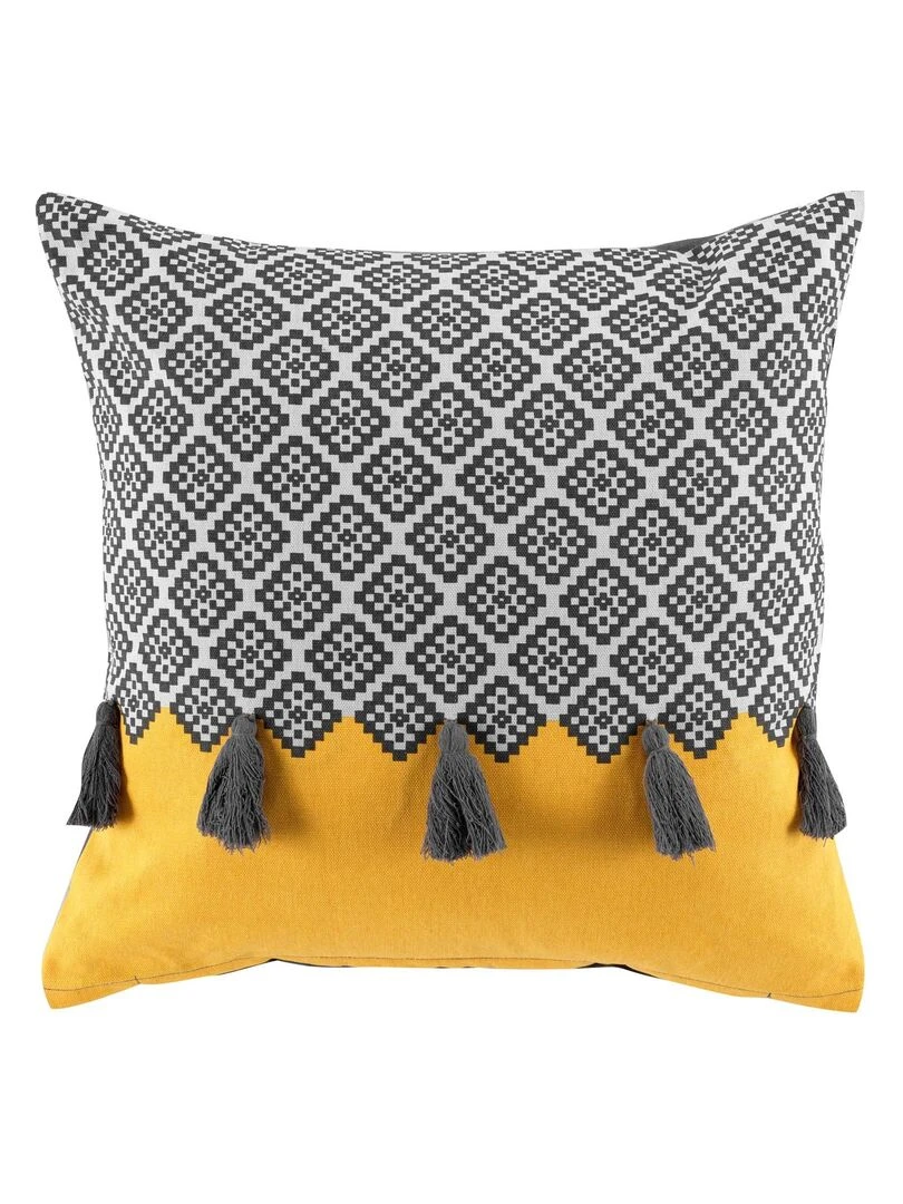 Coussin Neocasa a pompons Jaune
