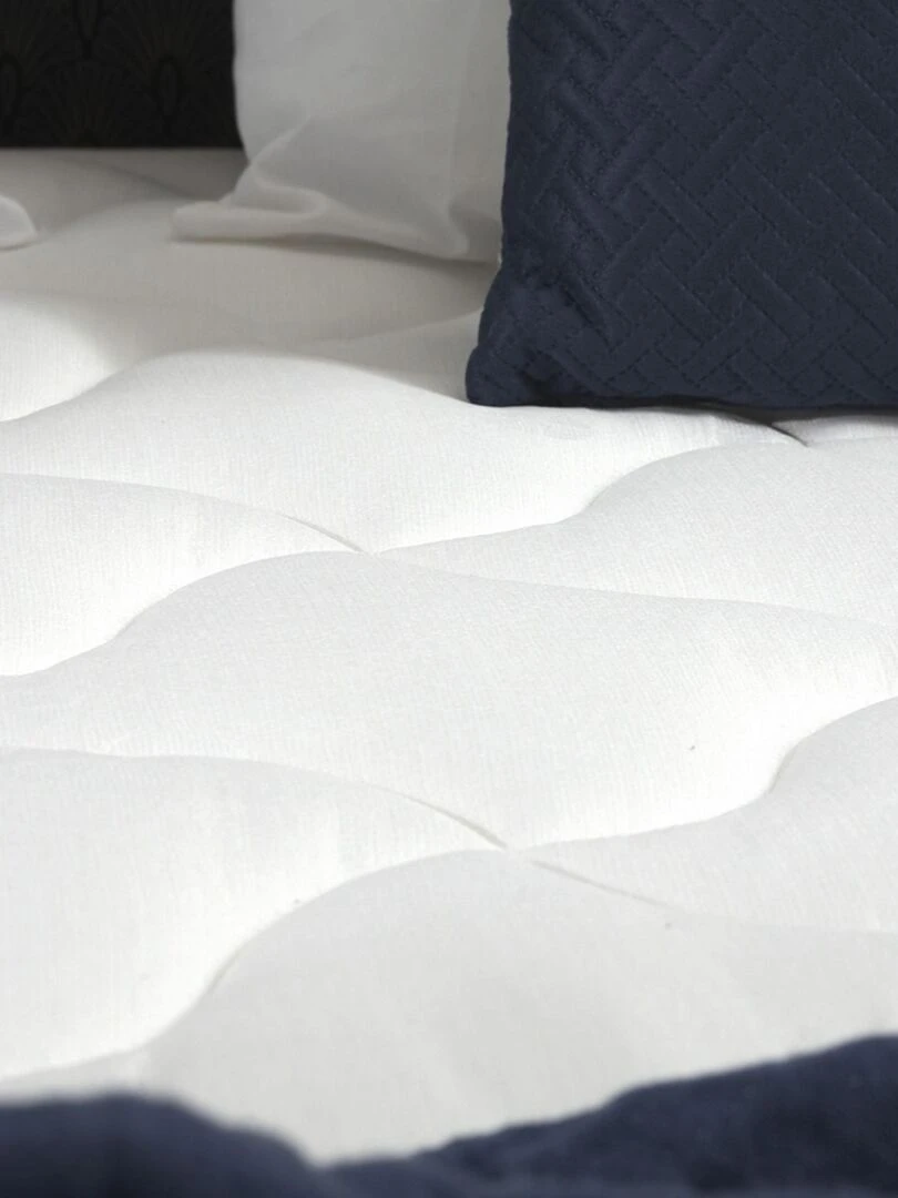 Ensemble Matelas Mousse ferme réversible ALTO + Sommier Made in France   Sommier Vert celadon   Blanc Vert