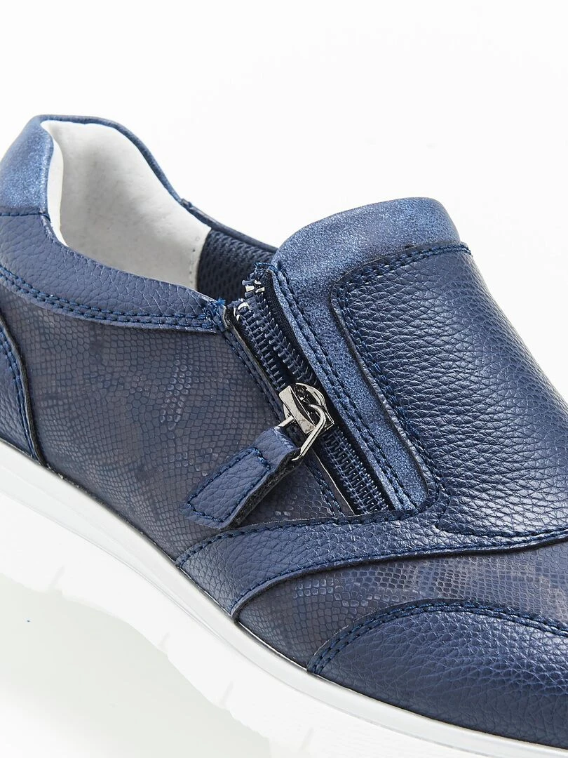 Baskets zippées fantaisie Amortyl   Damart   Bleu marine