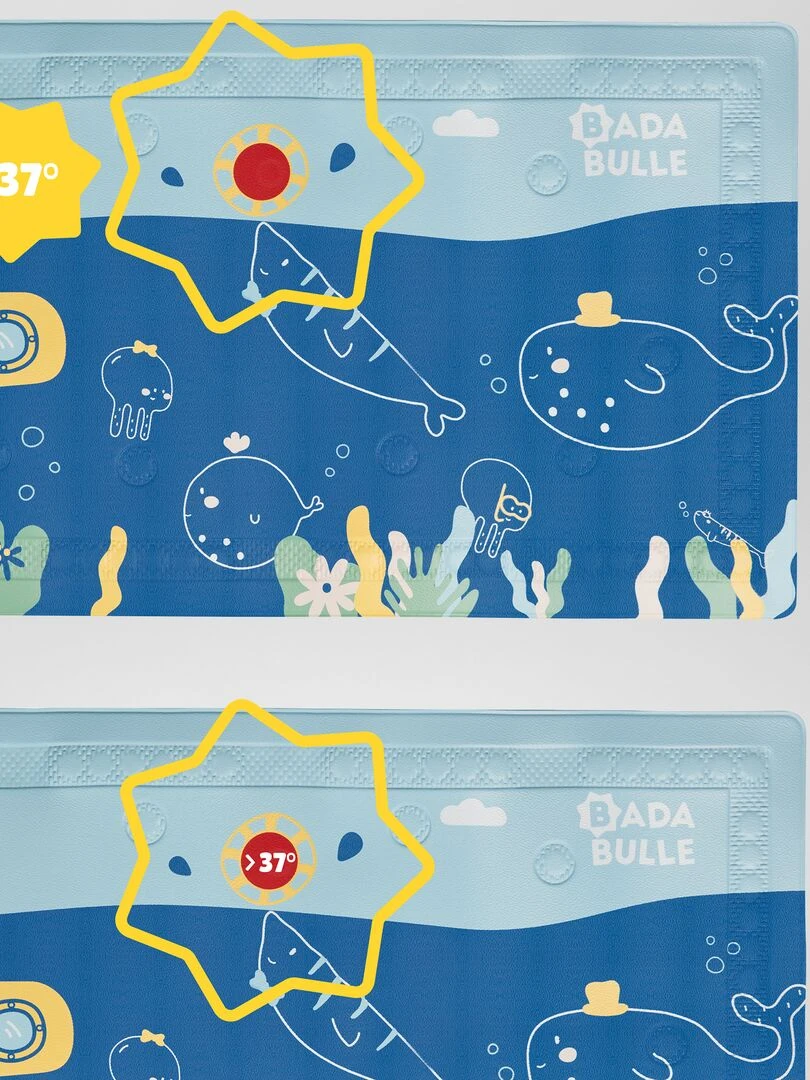 Tapis de bain antidérapant 'Badabulle'   bleu