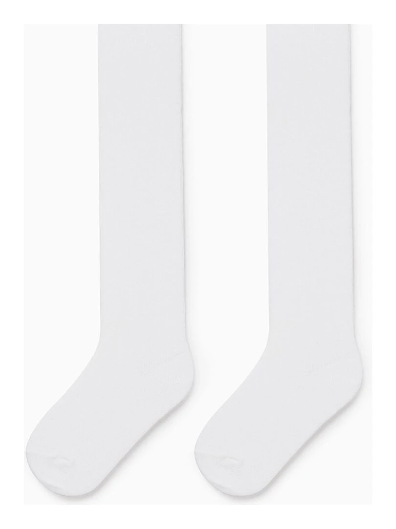 Collants en Maille Anti Boulochage Pour Bébé ESSENTIALS LINE Blanc