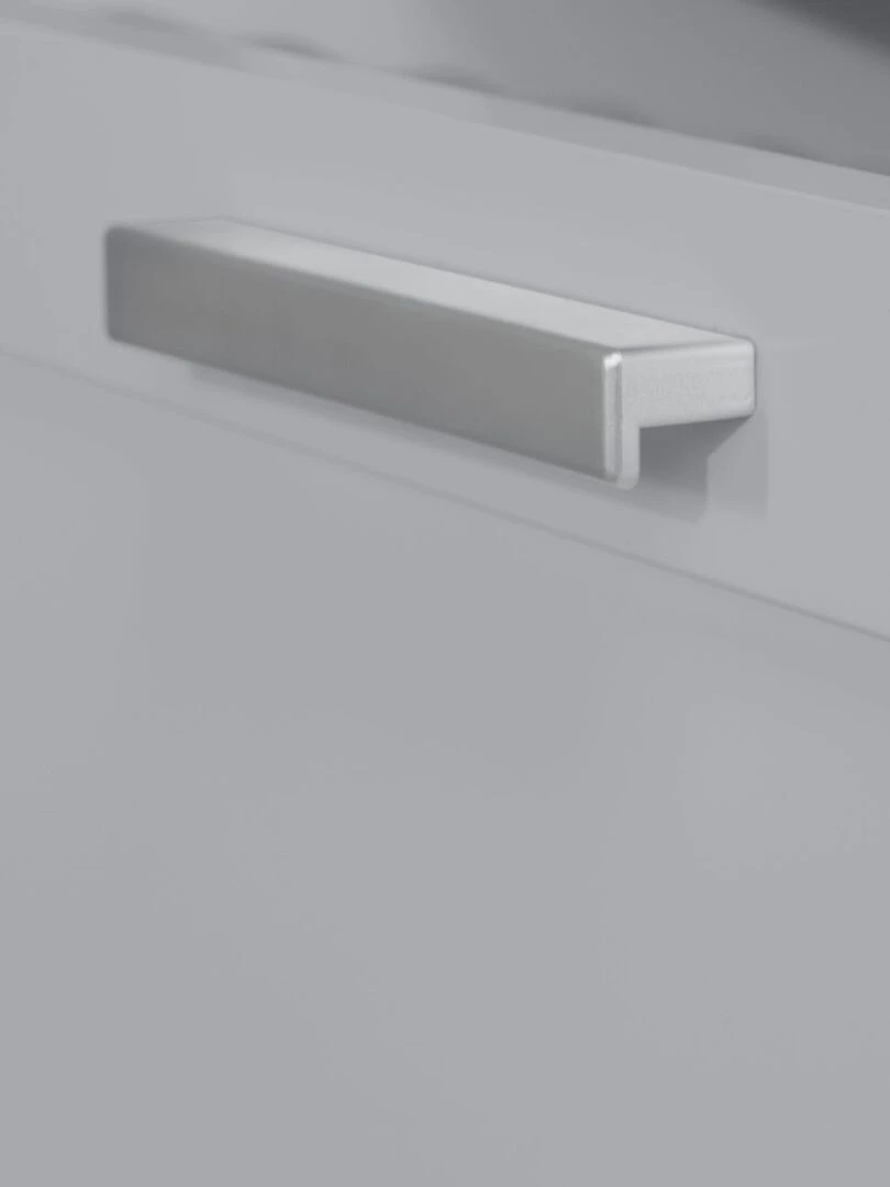 ROBA Commode à langer "Hamburg" à 2 Tiroirs + 2 boîtes de rangement – blanc Gris
