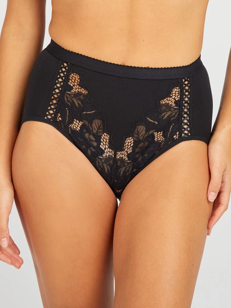 Culotte taille haute 'Sans Complexe' noir
