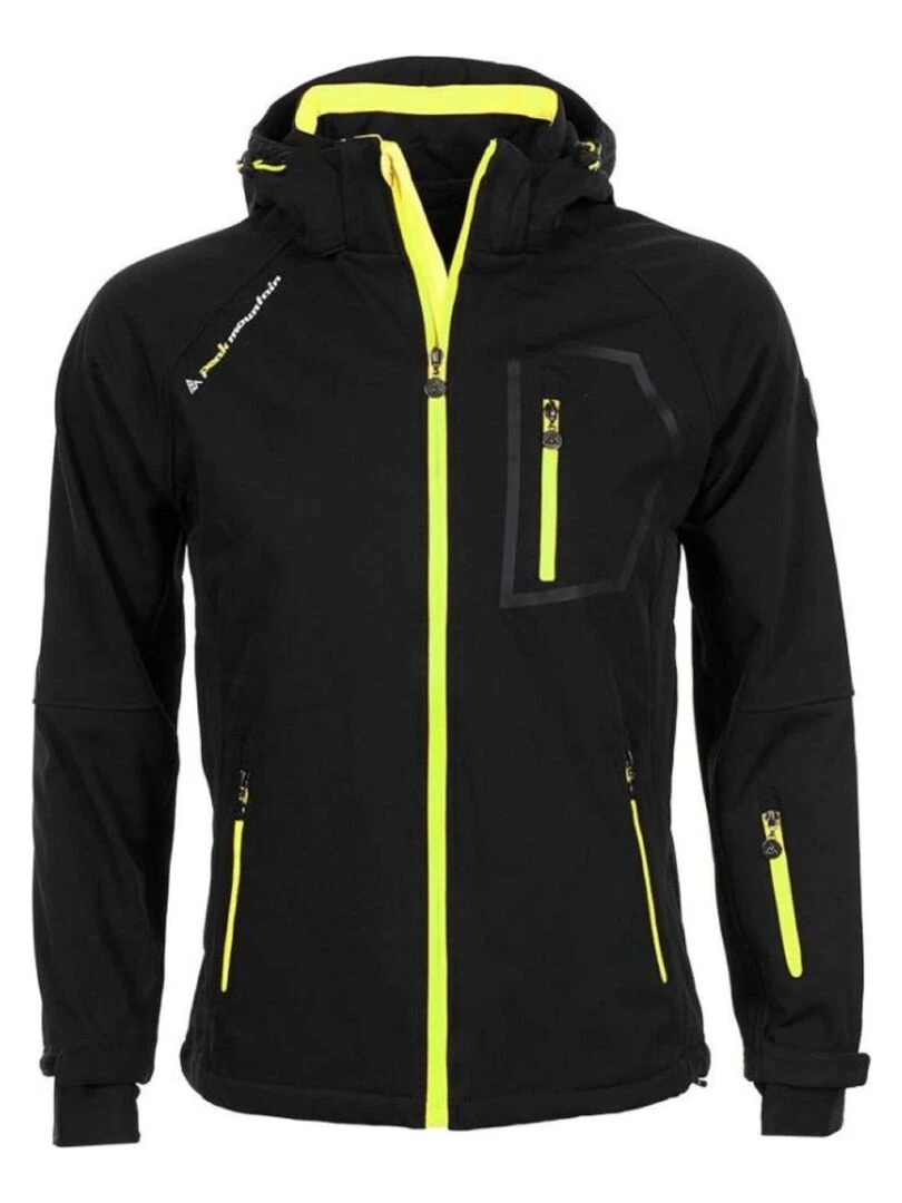 Blouson softshell homme CIMALEAK PEAK MOUNTAIN Noir Jaune