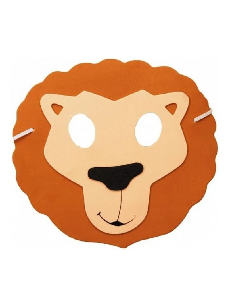 Masque en mousse modele Lion Orange