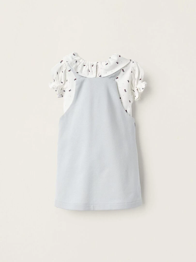 Body + Combinaison Robe pour Nouveau Né ATLANTIC COMPANY Bleu clair