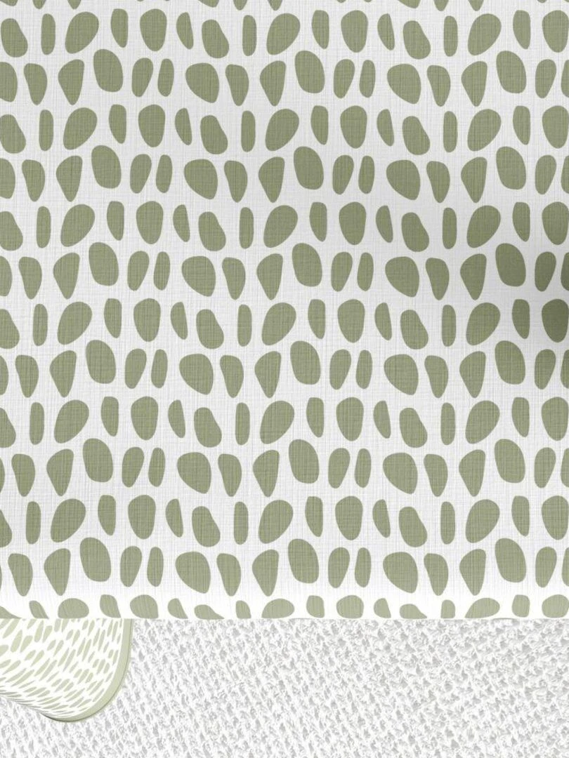 Nappe rectangulaire anti tache en Coton   Raza Sauge   Vert