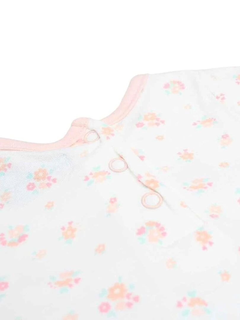 Lee Cooper   Combishort bébé fille imprimé logo en coton   Blanc