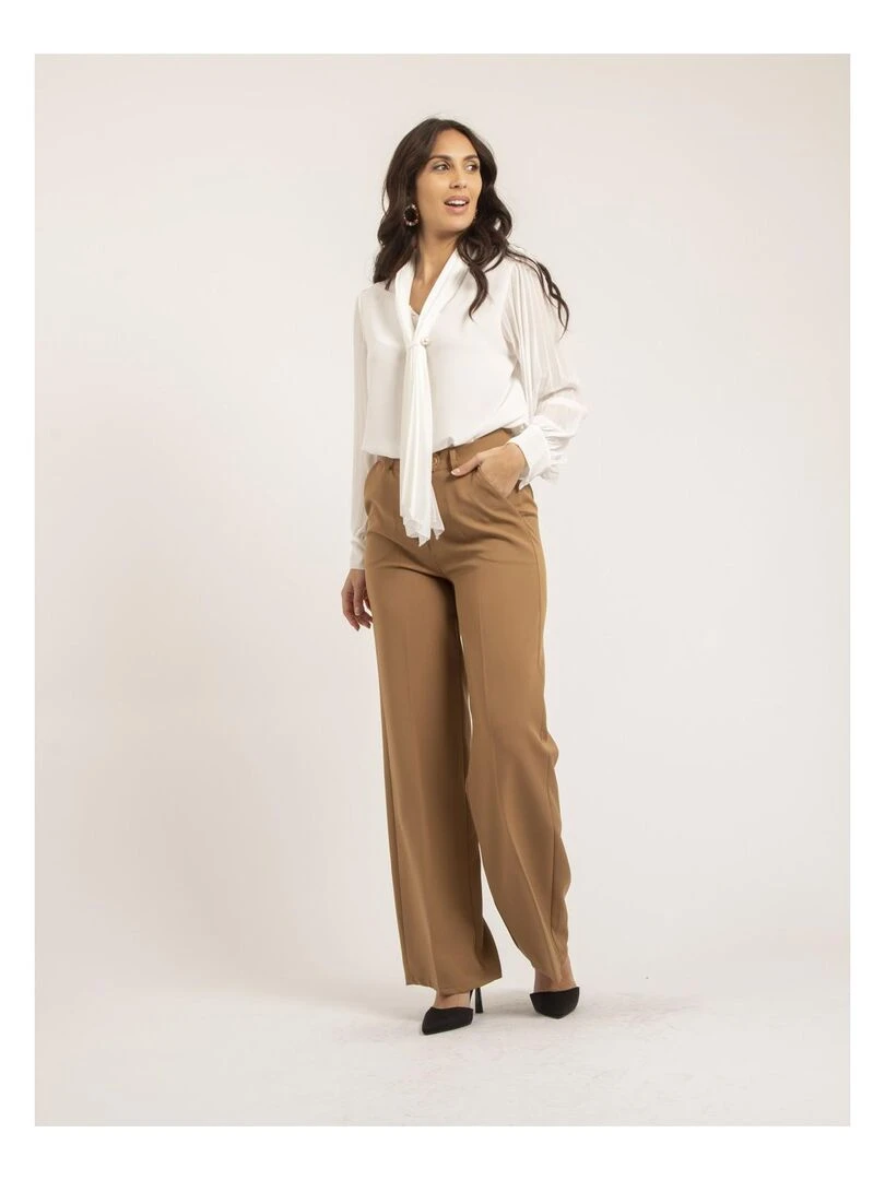 Blouse col châle OLINIE   Blanc